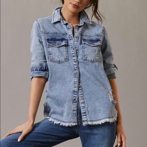 Pilcro Chambray Shirt Jacket